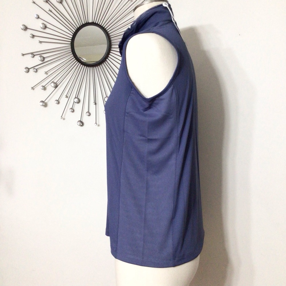 Ahead Women's Sleeveless Blue Golf Shirt - Picture 7 of 11